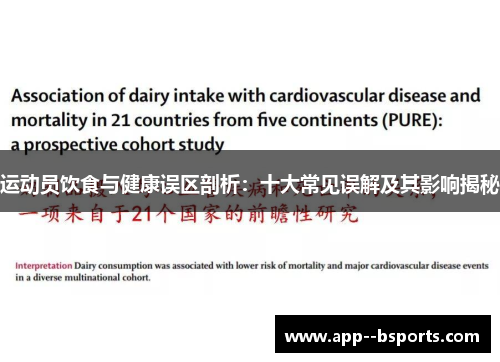 运动员饮食与健康误区剖析：十大常见误解及其影响揭秘
